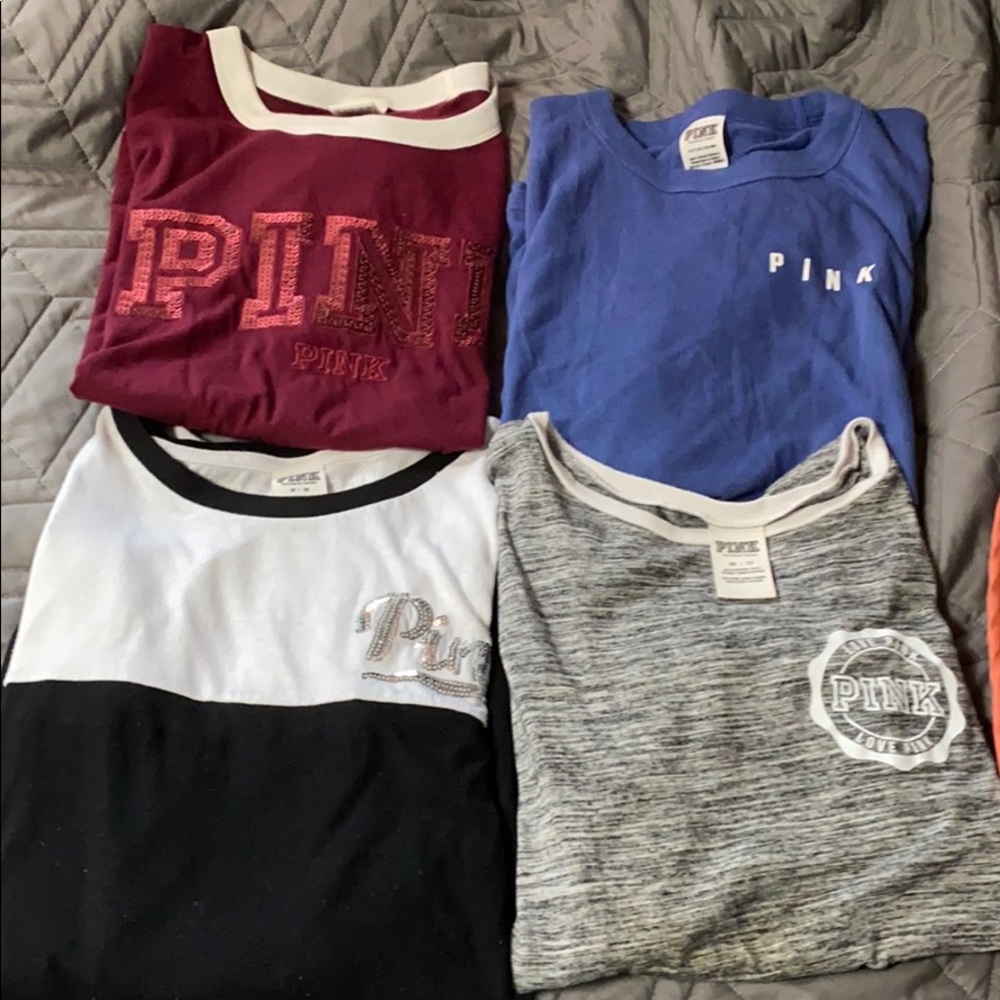 VS PINK SHIRTS. Sizes XS-M. All fit the same.